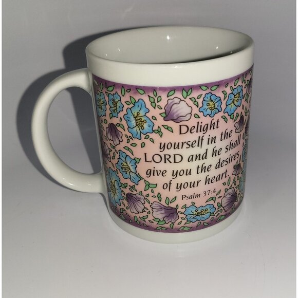 Bob Siemon Designs Delight Yourself In The Lord Mug - RARE! VINTAGE 1996! - Picture 3 of 12